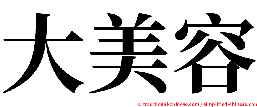 大美容 serif font