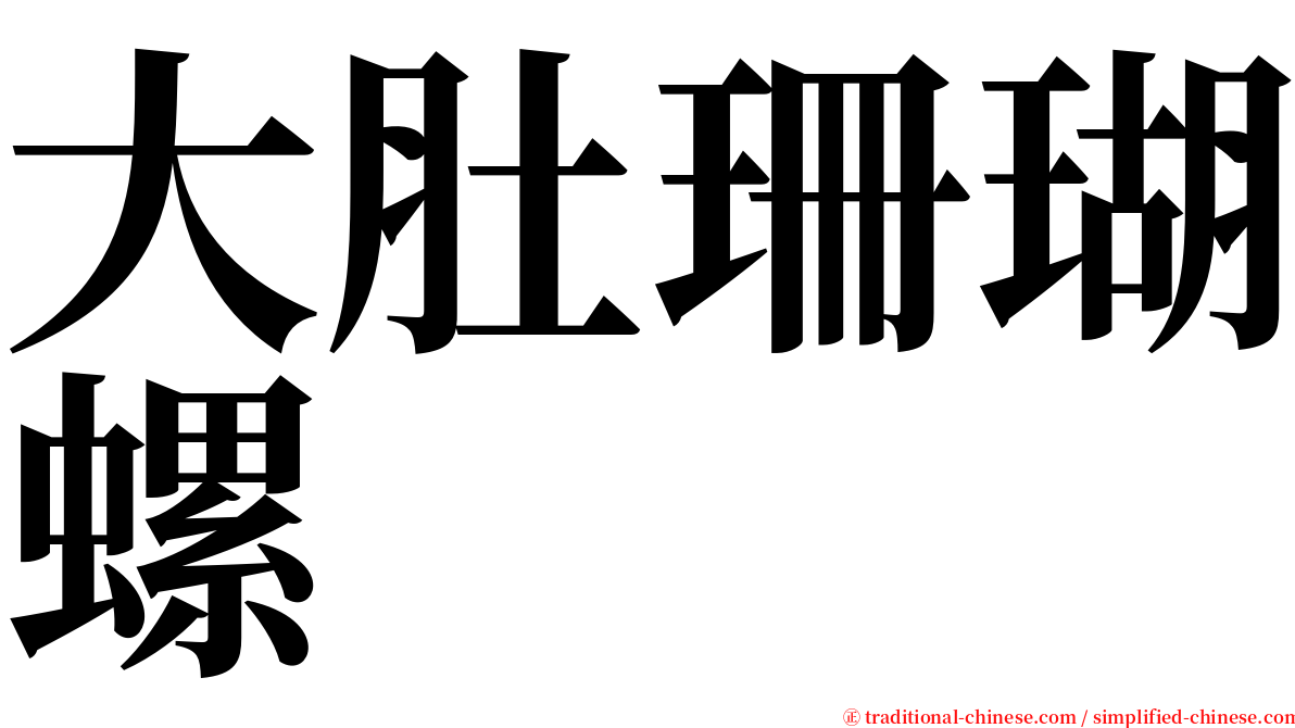 大肚珊瑚螺 serif font