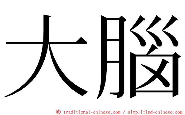 大腦 ming font