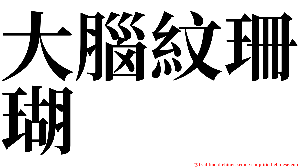 大腦紋珊瑚 serif font