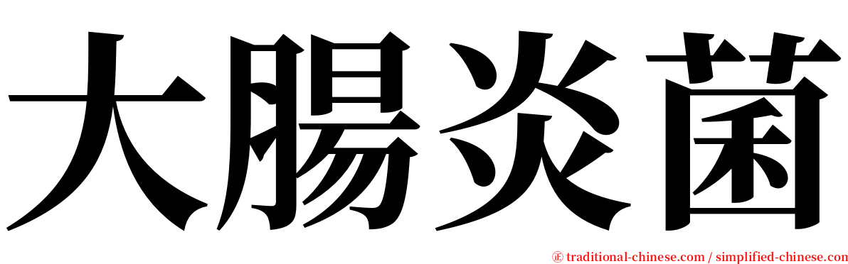 大腸炎菌 serif font
