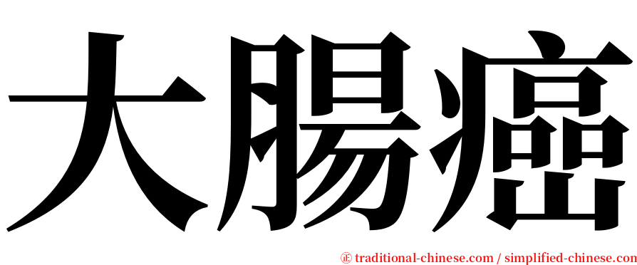 大腸癌 serif font