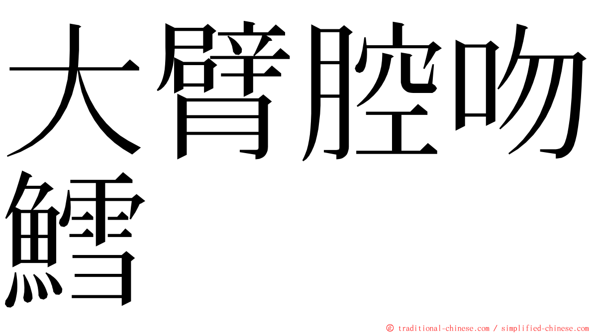 大臂腔吻鱈 ming font