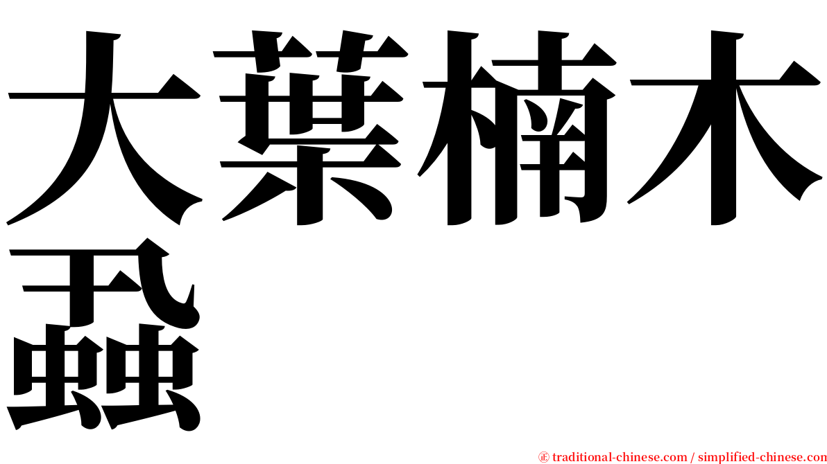 大葉楠木蝨 serif font