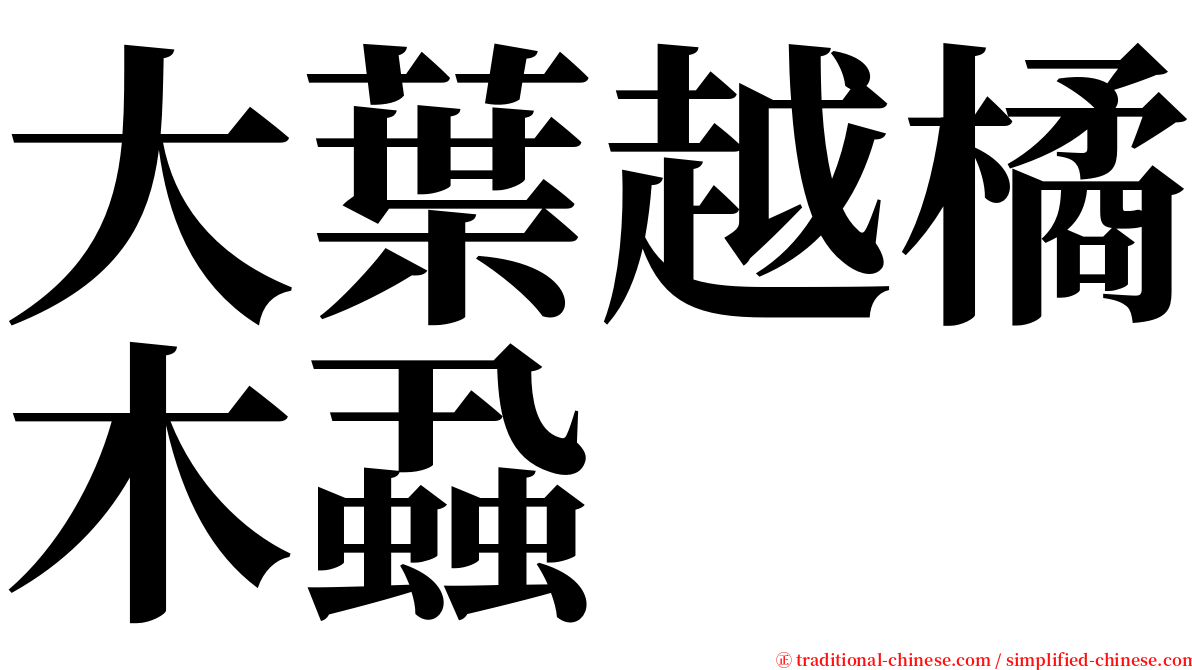 大葉越橘木蝨 serif font