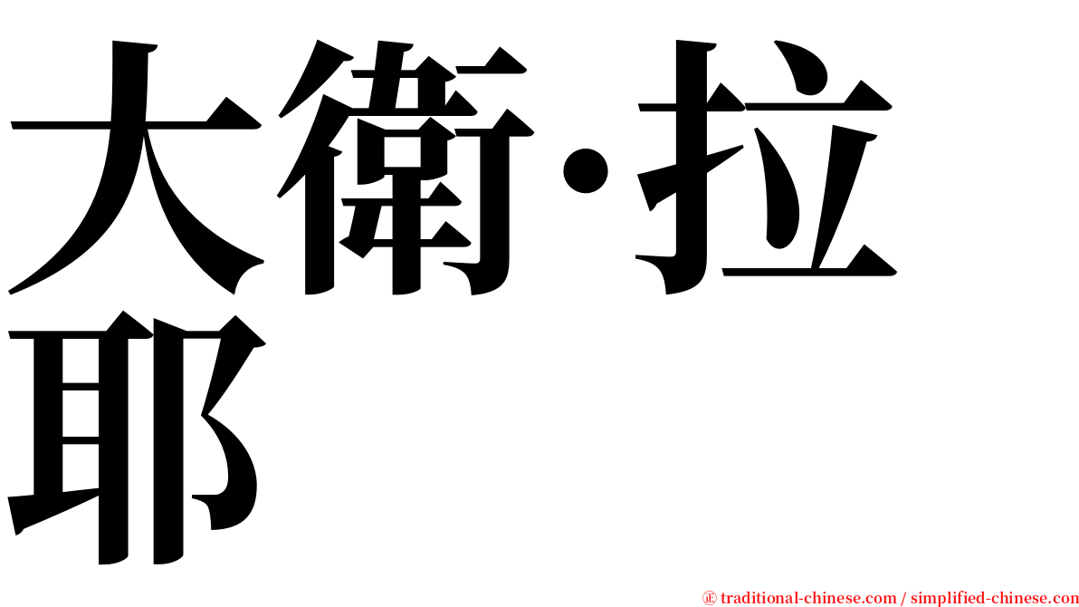 大衛·拉耶 serif font