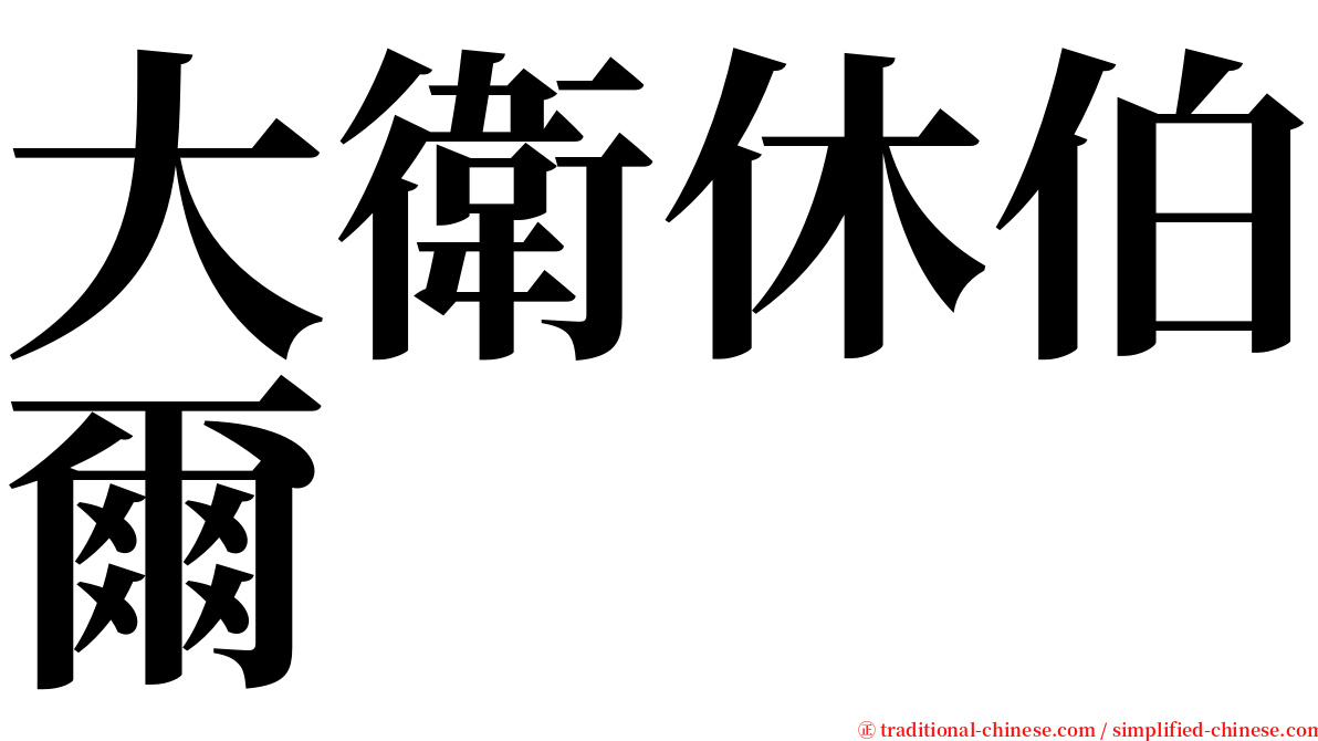 大衛休伯爾 serif font