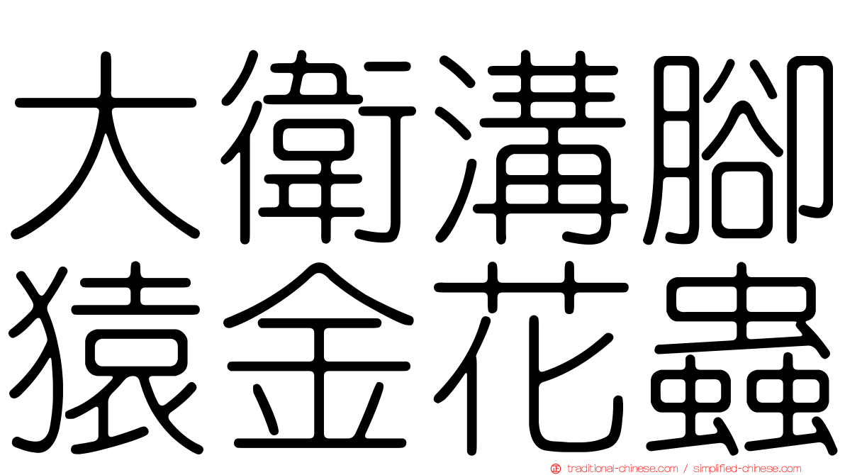 大衛溝腳猿金花蟲