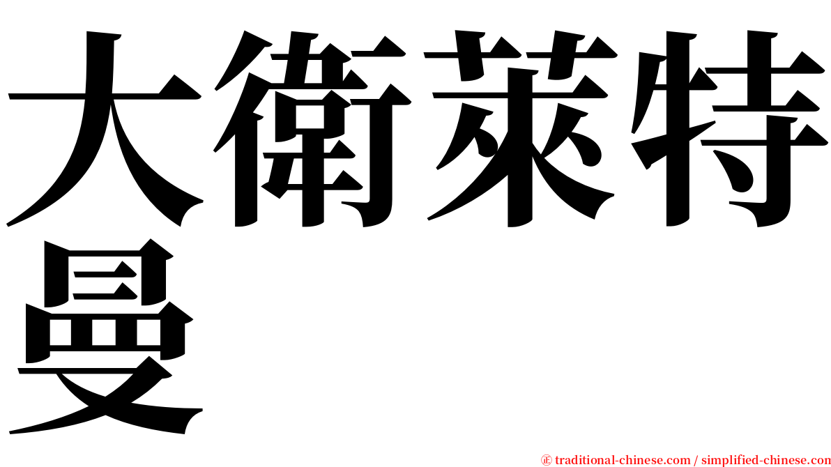 大衛萊特曼 serif font