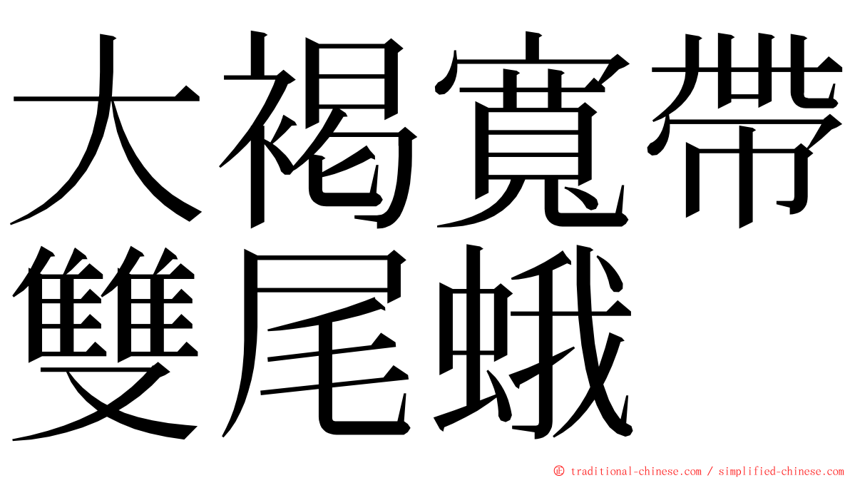 大褐寬帶雙尾蛾 ming font