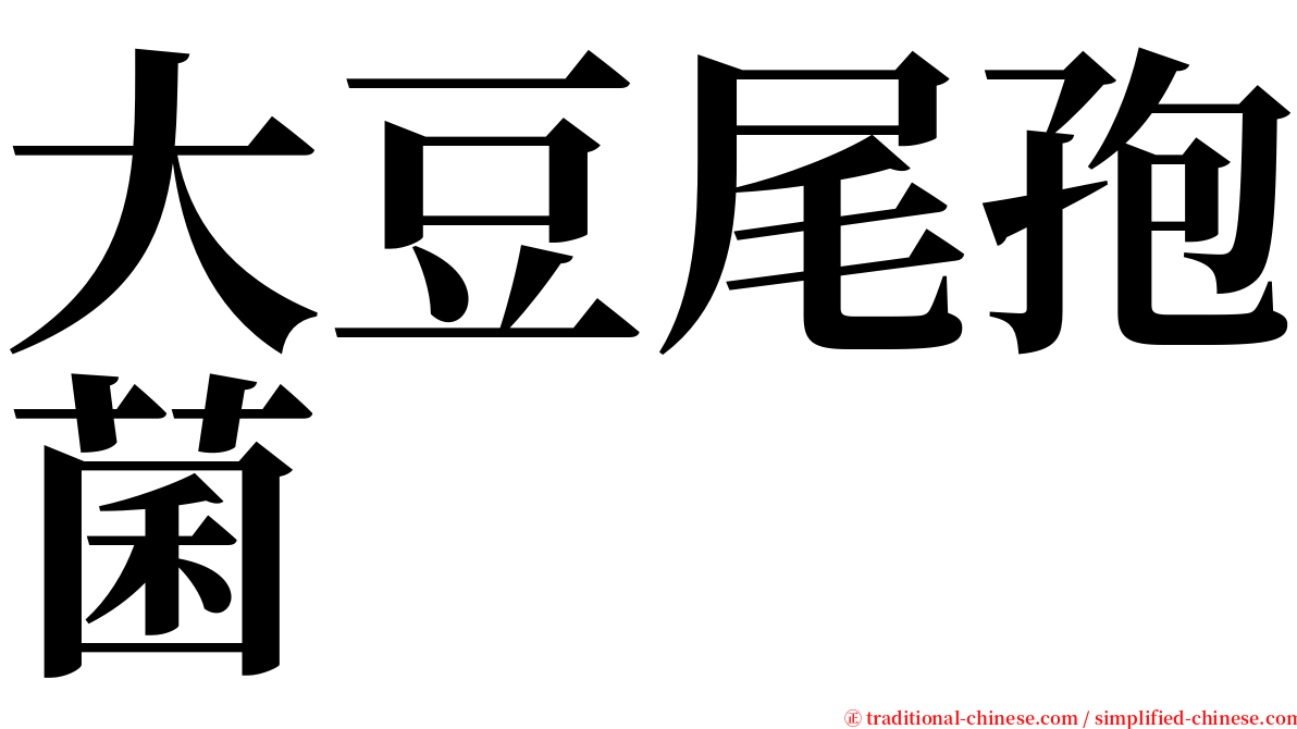 大豆尾孢菌 serif font