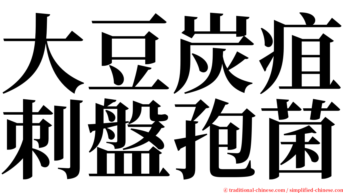 大豆炭疽刺盤孢菌 serif font