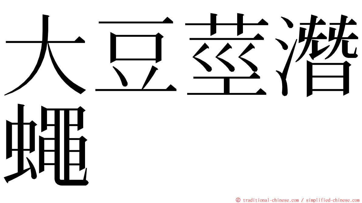 大豆莖潛蠅 ming font