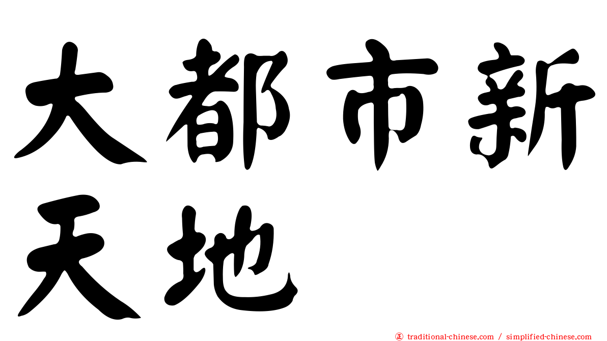 大都市新天地