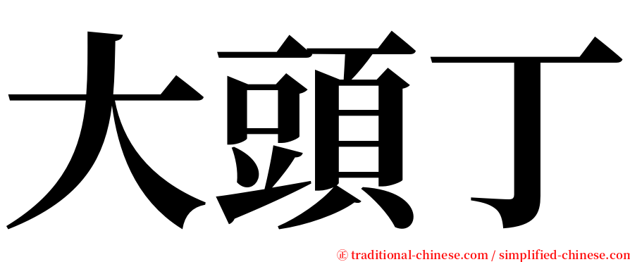 大頭丁 serif font