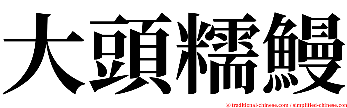 大頭糯鰻 serif font