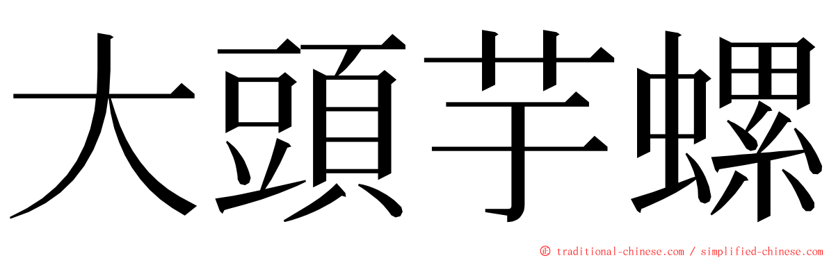 大頭芋螺 ming font