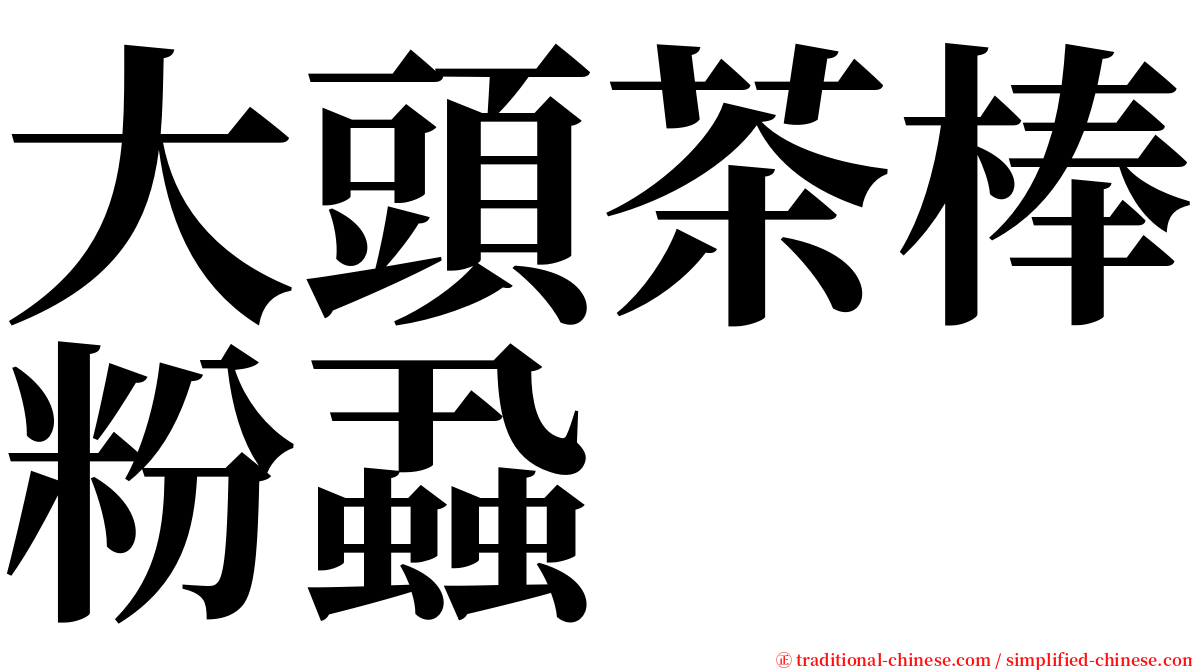 大頭茶棒粉蝨 serif font