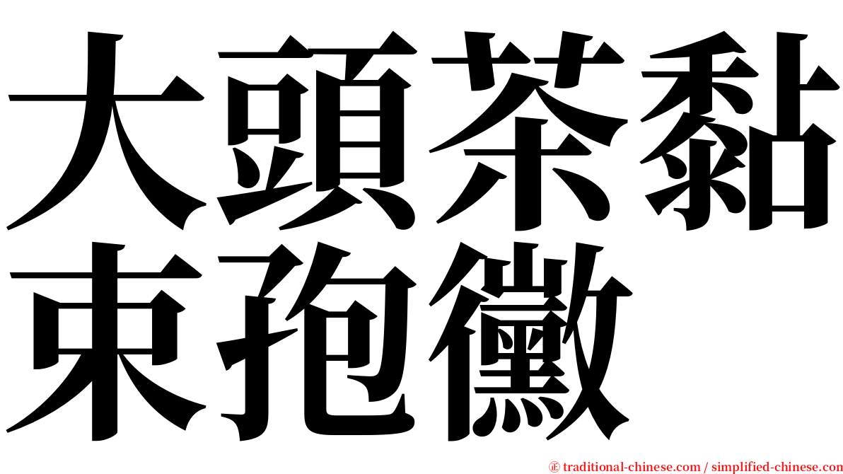 大頭茶黏束孢黴 serif font