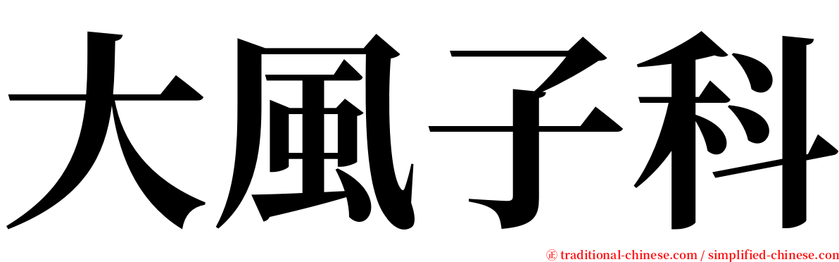 大風子科 serif font