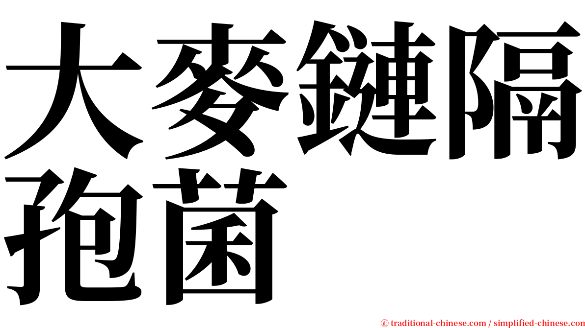 大麥鏈隔孢菌 serif font