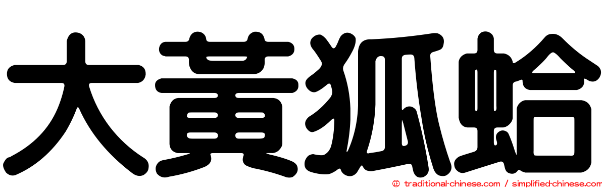 大黃狐蛤