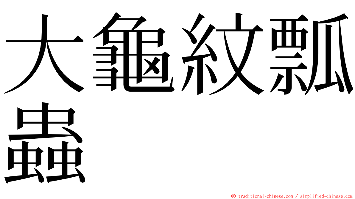 大龜紋瓢蟲 ming font