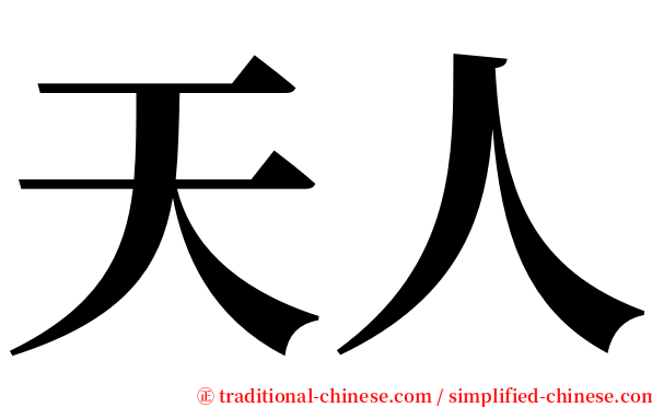 天人 serif font