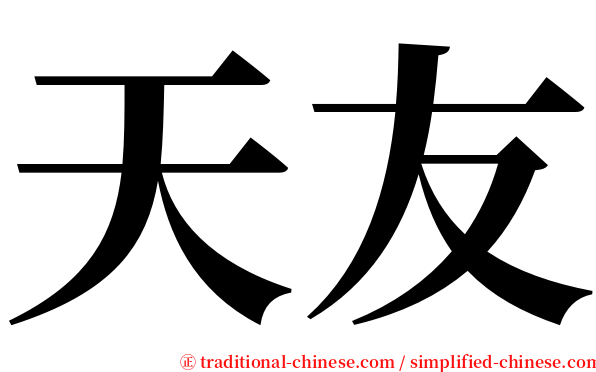 天友 serif font