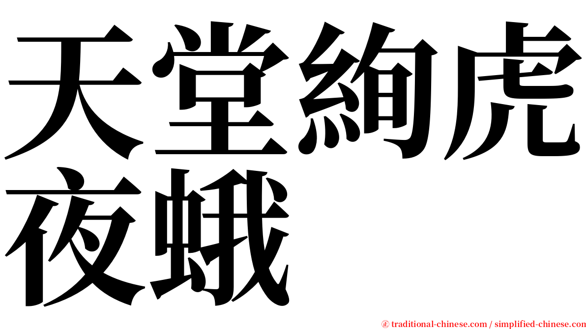 天堂絢虎夜蛾 serif font