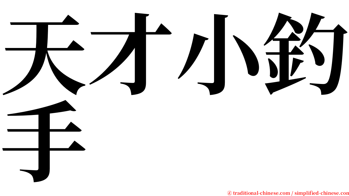 天才小釣手 serif font