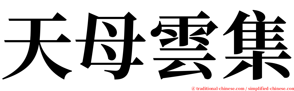 天母雲集 serif font