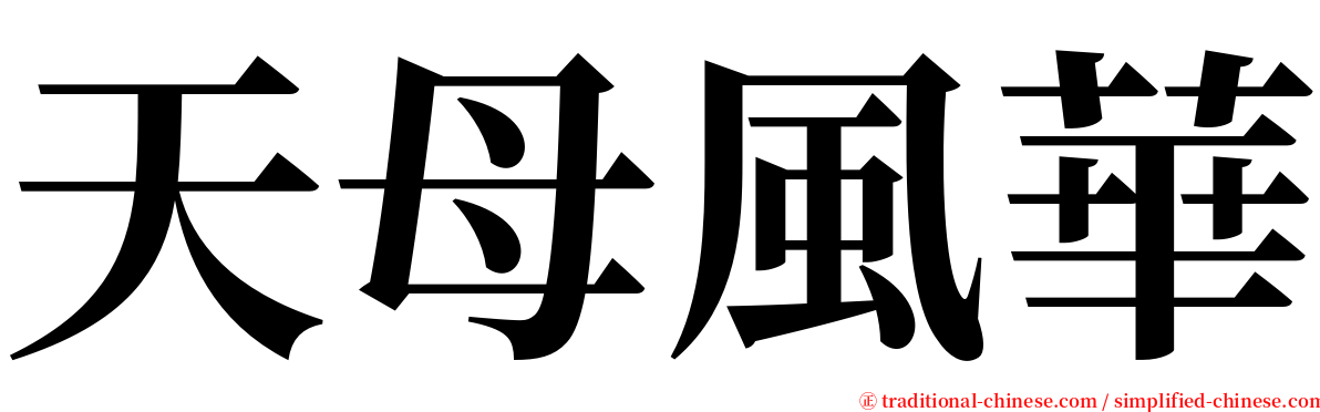 天母風華 serif font