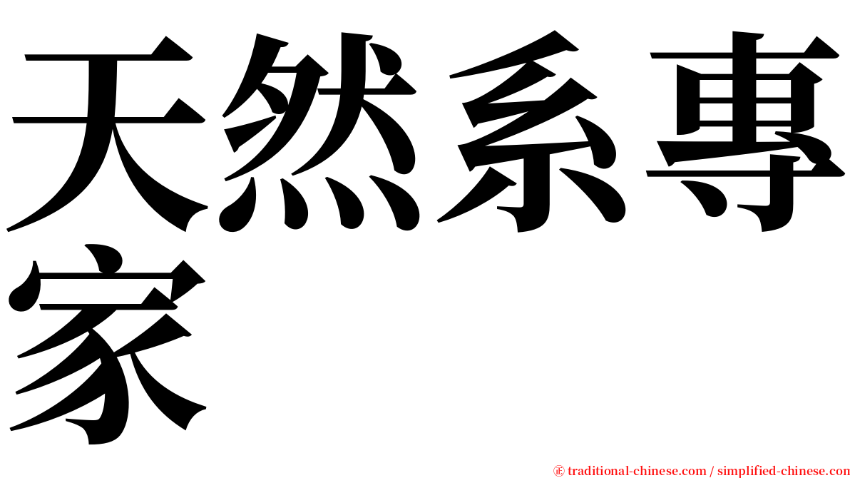 天然系專家 serif font