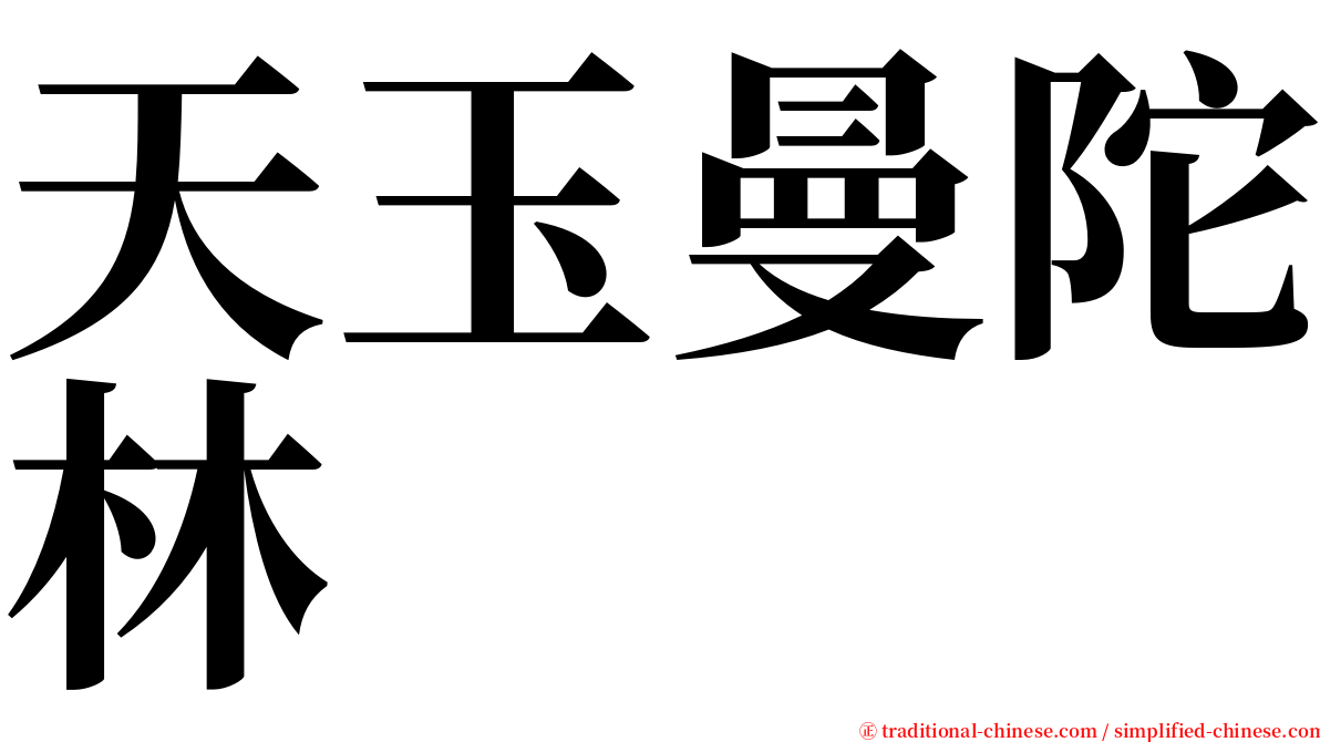 天玉曼陀林 serif font