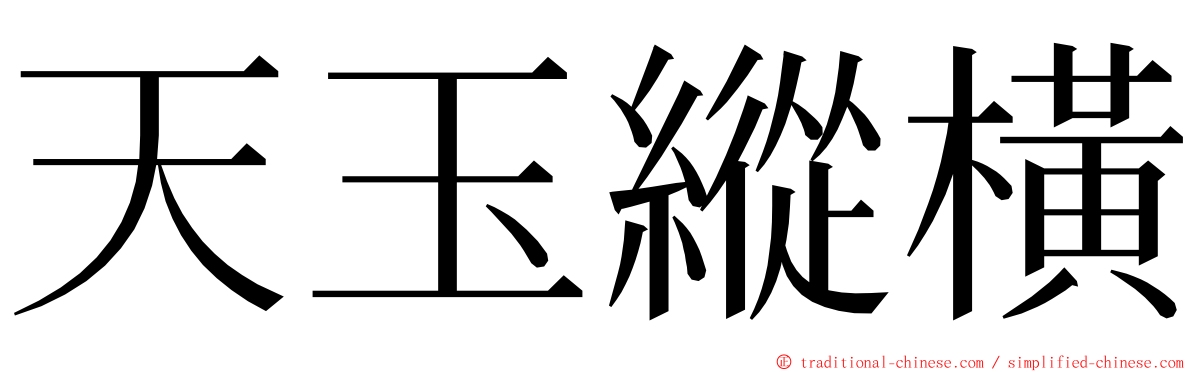 天玉縱橫 ming font