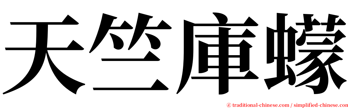 天竺庫蠓 serif font