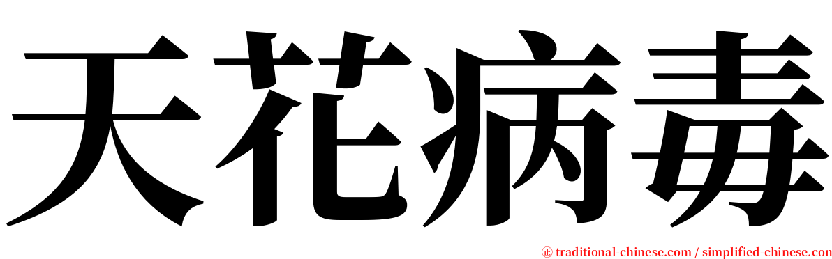 天花病毒 serif font