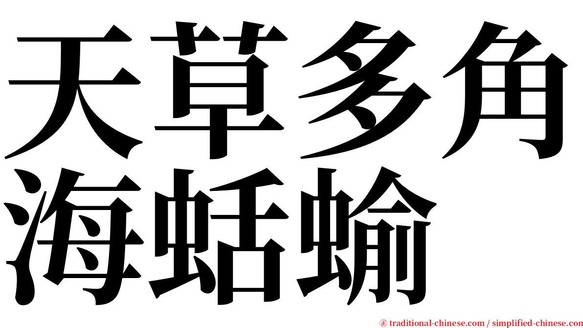 天草多角海蛞蝓 serif font