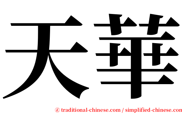 天華 serif font