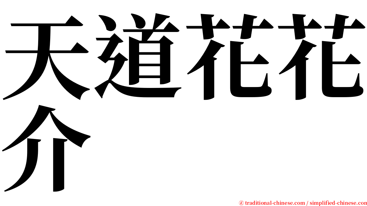 天道花花介 serif font