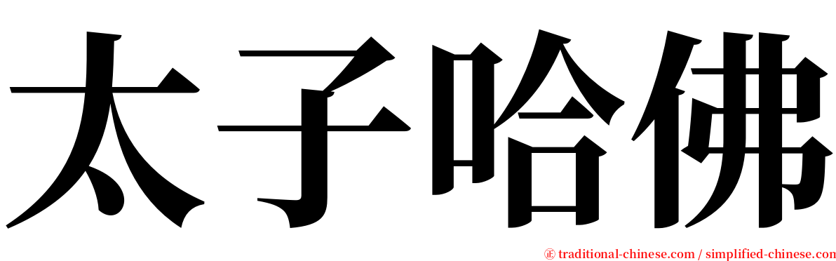 太子哈佛 serif font