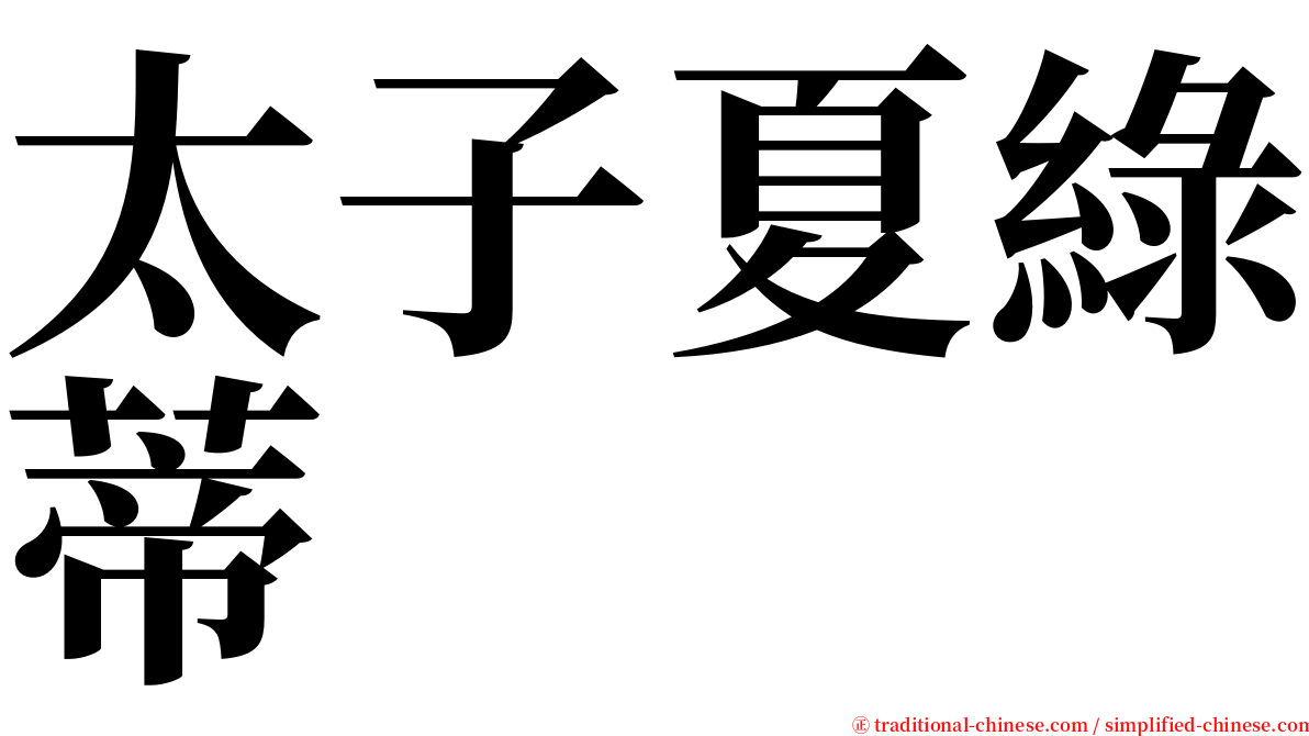 太子夏綠蒂 serif font