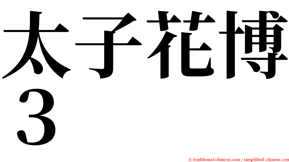 太子花博３ serif font