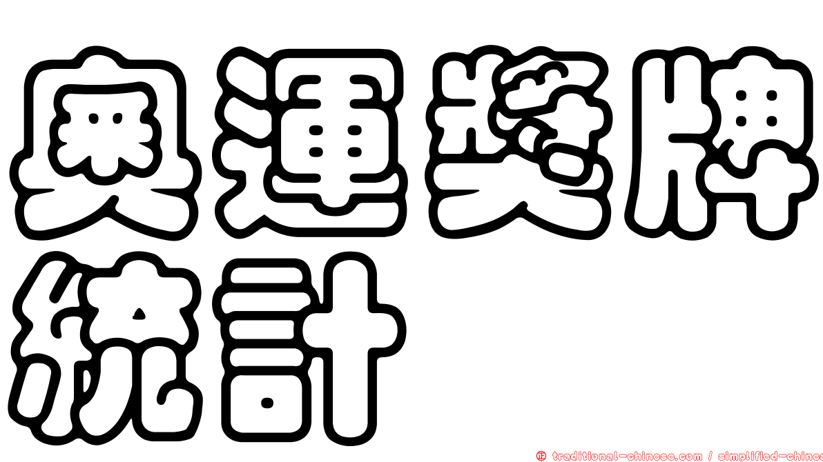 奧運獎牌統計