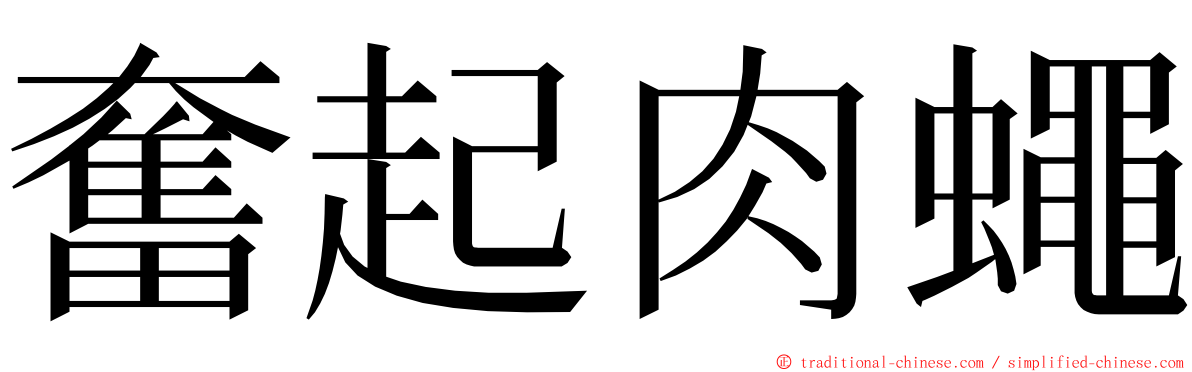 奮起肉蠅 ming font