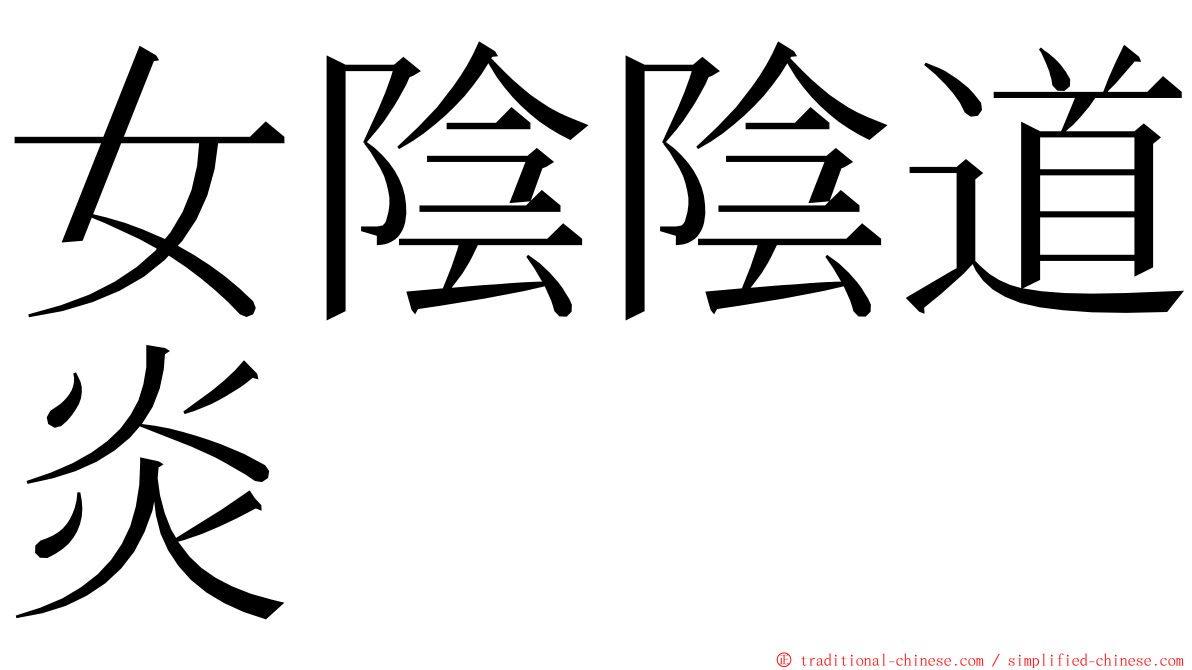 女陰陰道炎 ming font