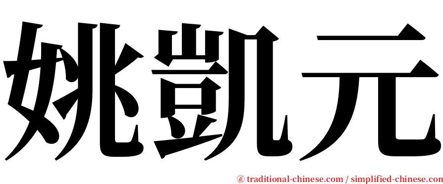 姚凱元 serif font