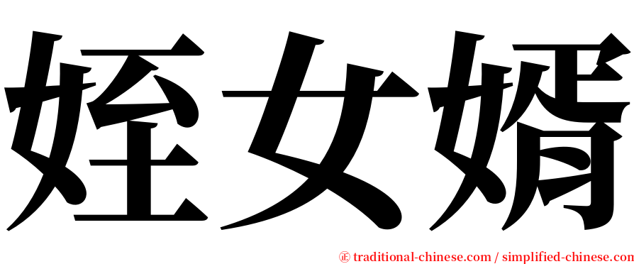 姪女婿 serif font