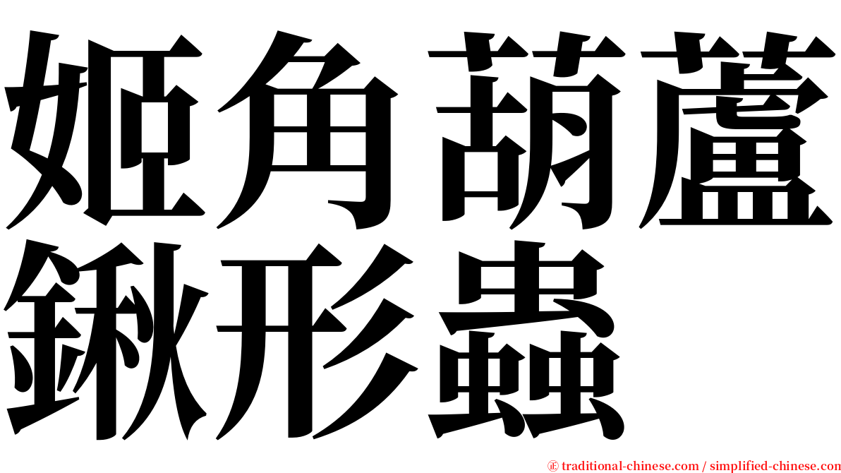 姬角葫蘆鍬形蟲 serif font